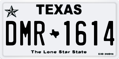 TX license plate DMR1614