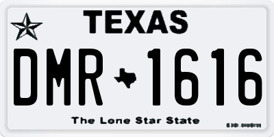 TX license plate DMR1616