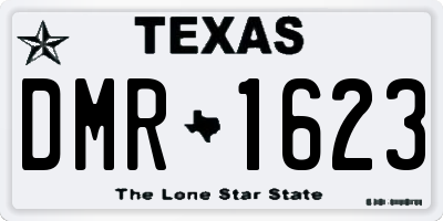 TX license plate DMR1623