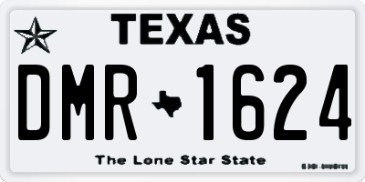 TX license plate DMR1624