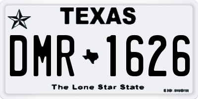 TX license plate DMR1626