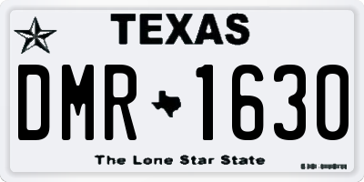 TX license plate DMR1630