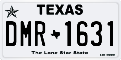 TX license plate DMR1631