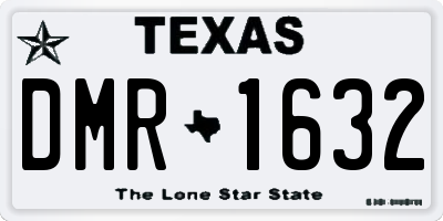 TX license plate DMR1632