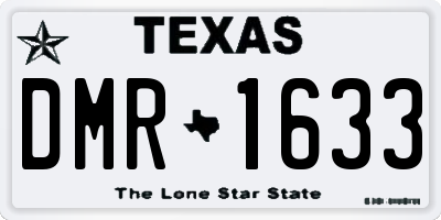 TX license plate DMR1633