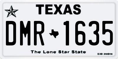 TX license plate DMR1635