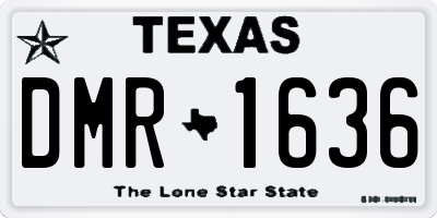 TX license plate DMR1636