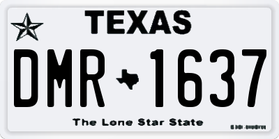 TX license plate DMR1637