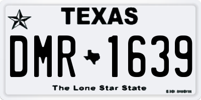 TX license plate DMR1639