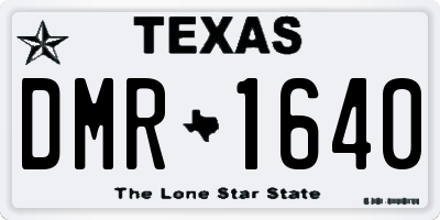TX license plate DMR1640