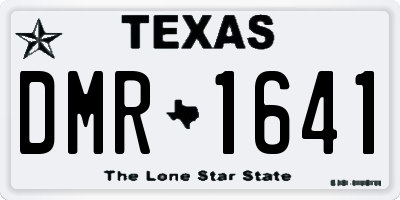 TX license plate DMR1641