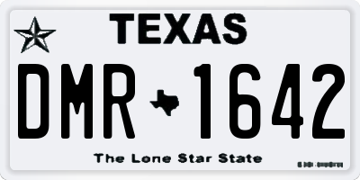 TX license plate DMR1642