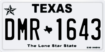 TX license plate DMR1643