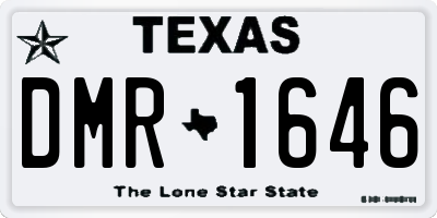 TX license plate DMR1646