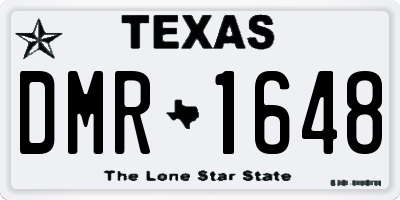 TX license plate DMR1648