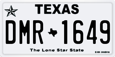 TX license plate DMR1649