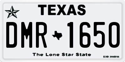 TX license plate DMR1650