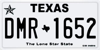 TX license plate DMR1652