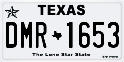 TX license plate DMR1653
