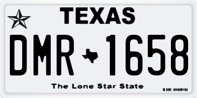TX license plate DMR1658