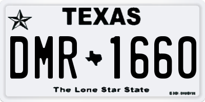 TX license plate DMR1660