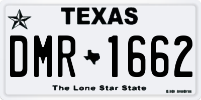 TX license plate DMR1662