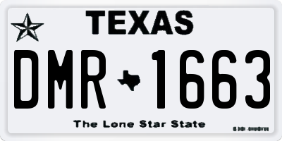 TX license plate DMR1663
