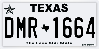 TX license plate DMR1664