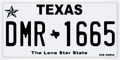 TX license plate DMR1665