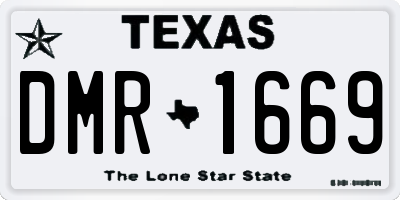 TX license plate DMR1669
