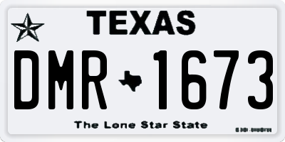 TX license plate DMR1673