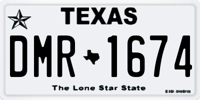 TX license plate DMR1674