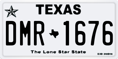 TX license plate DMR1676