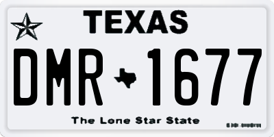 TX license plate DMR1677