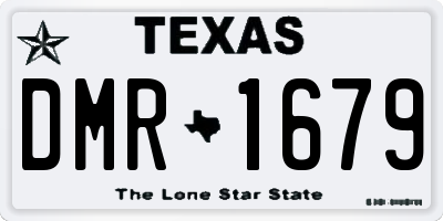 TX license plate DMR1679