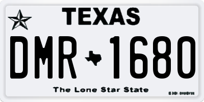 TX license plate DMR1680