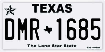 TX license plate DMR1685