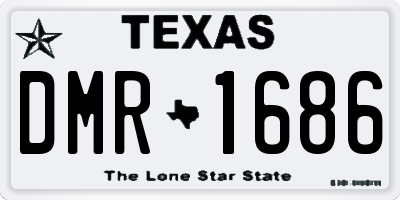 TX license plate DMR1686