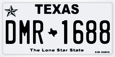 TX license plate DMR1688
