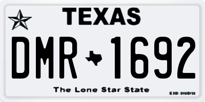 TX license plate DMR1692