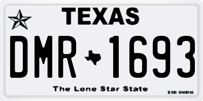 TX license plate DMR1693