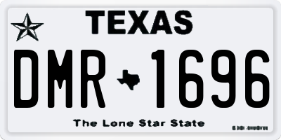TX license plate DMR1696
