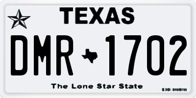 TX license plate DMR1702