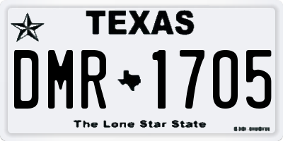 TX license plate DMR1705
