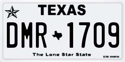 TX license plate DMR1709