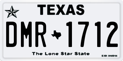 TX license plate DMR1712