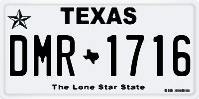 TX license plate DMR1716