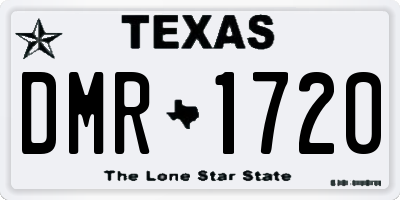TX license plate DMR1720