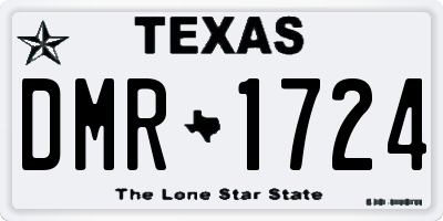 TX license plate DMR1724