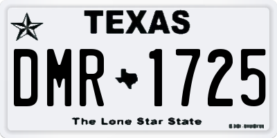 TX license plate DMR1725